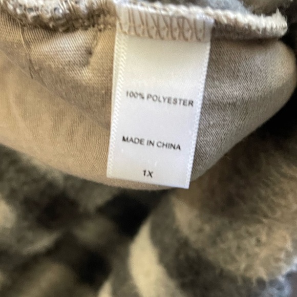 Koolaburra by Ugg Brushed Back Sherpa Pullover Portobello Plaid Size 1X - Picture 3 of 6